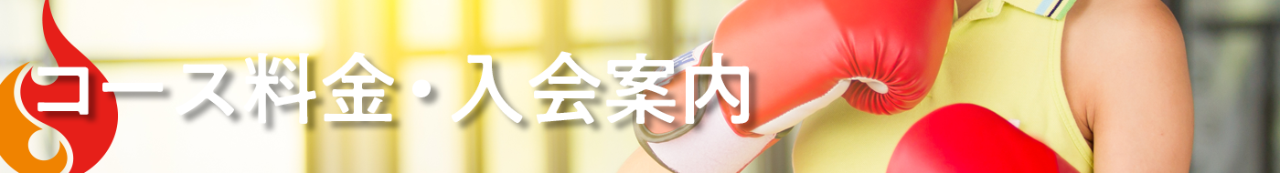 コース料金／入会案内［ネオファイヤージム］キックボクシング